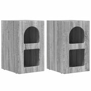 Set di 2 Comodini | Armadio da Notte | Mobiletto da notte Grigio Sonoma 29,5 x 33,5 x 50 cm