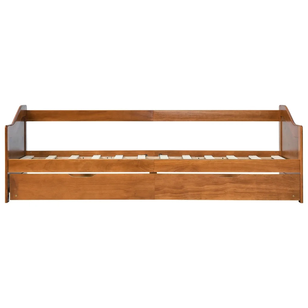Divano Letto a Scomparsa Marrone Miele Legno di Pino 90x200 cm cod mxl 59784