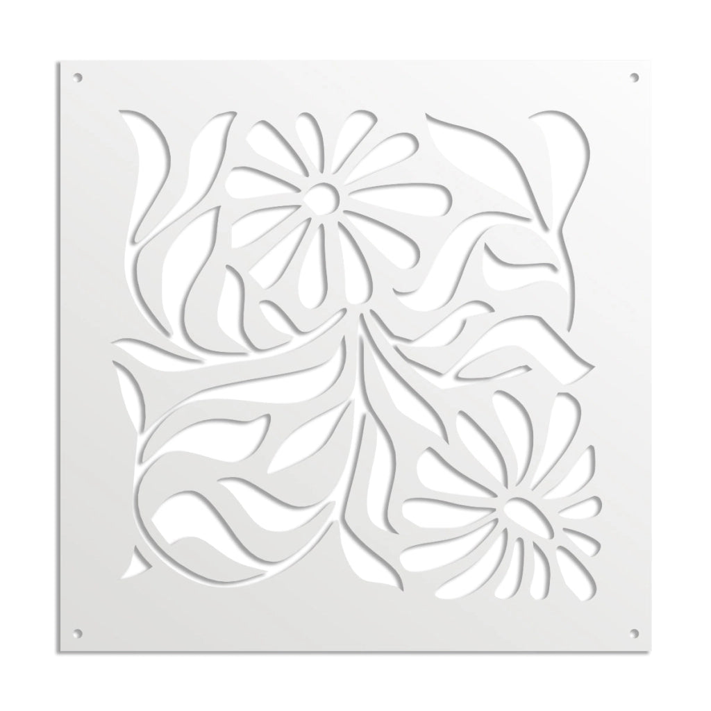 PLANTS - Pannello in PVC traforato - Parasole Colore: bianco, Misura: 73x73 cm