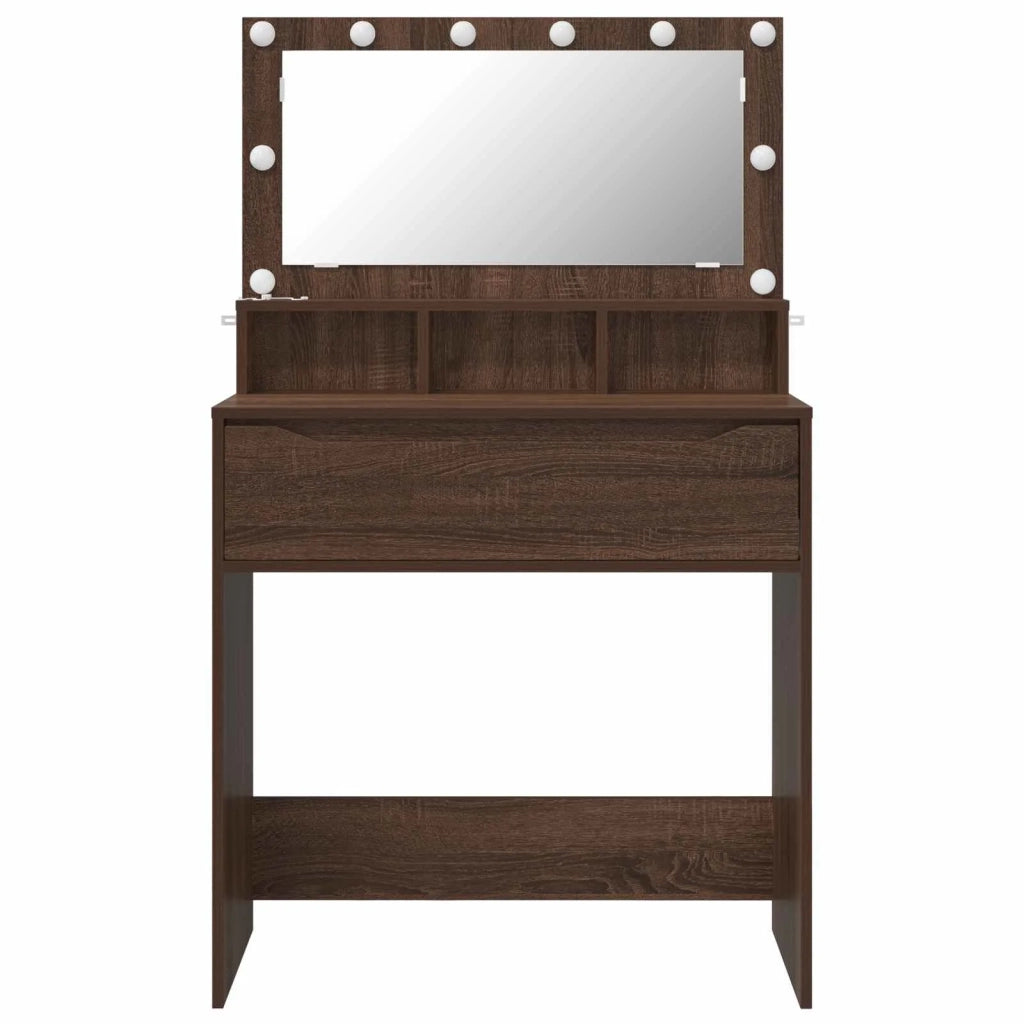 Tavoli da Trucco per Camera da Letto Rovere Marrone 888974