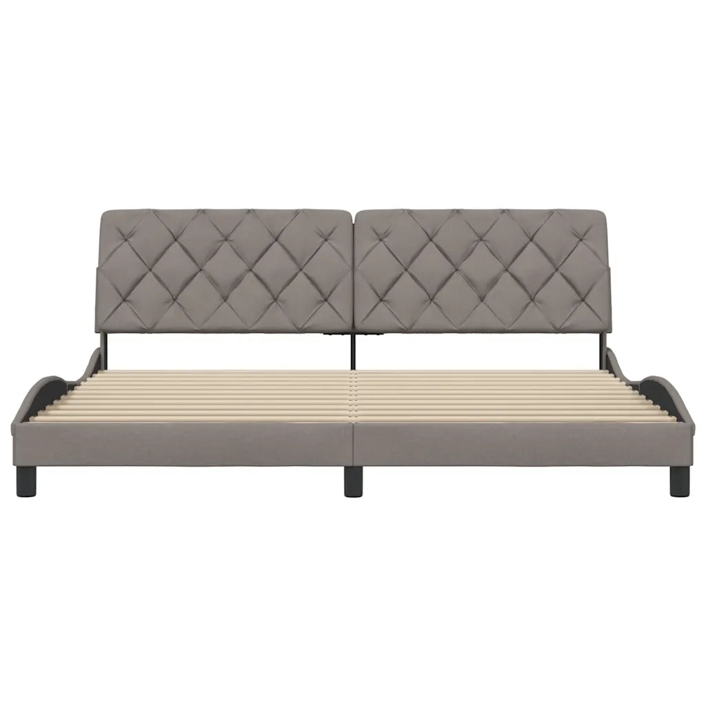 Giroletto senza Materasso Tortora 200x200 cm in Tessuto 3310626
