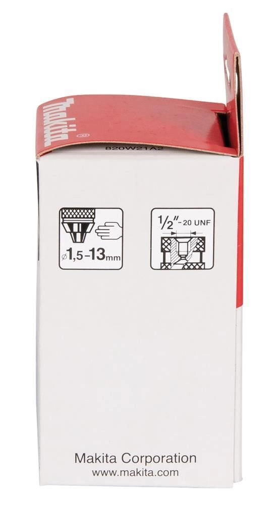 Makita 199154-9 Mandrino Autoserrante 13 mm Attacco 1-2''-20 Capacita' 1.5-13 mm