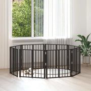 Cancello per cani 8 pcs Nero 60 x 60 cm Acciaio zincato 892022