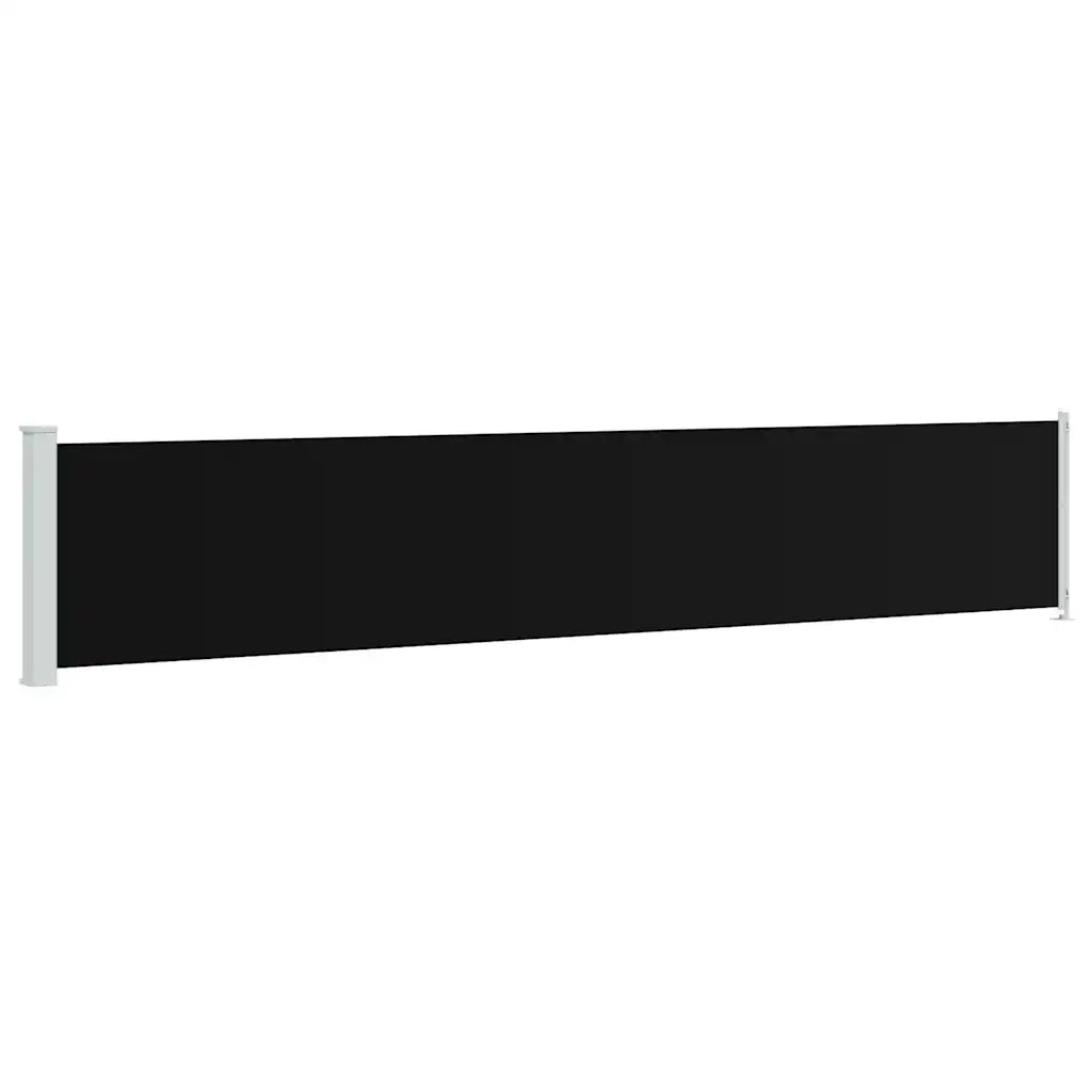 Tenda Laterale Retrattile per Patio 117x614 cm Nera 317946