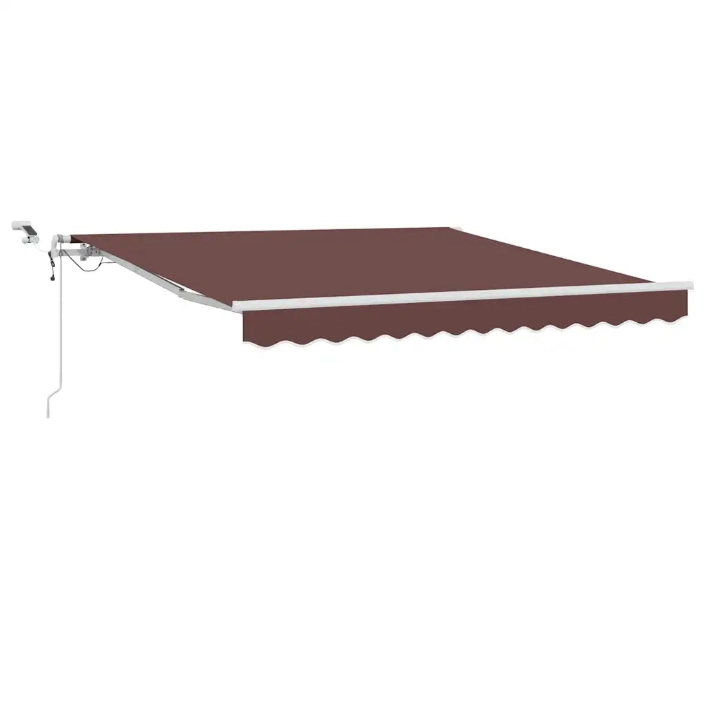 vidaXL Tenda da Sole Retrattile Automatica con LED Marrone 300x250 cm