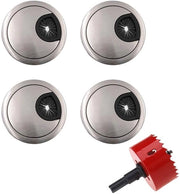 Cable Entrance 60 mm - 4 x Metal - Gatenzaag 60 mm - Gestione Cavi - Coperchio 70 mm - Diametro 13 mm - Punto di accesso cavi - Cassa cavi