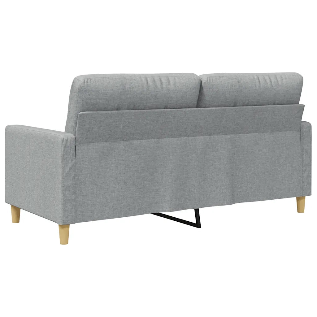 Divano a 2 Posti Grigio Chiaro 140 cm in Tessuto 359235