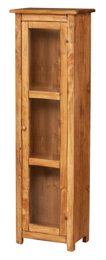 Biscottini Vetrinetta Country in legno massello di tiglio finitura naturale.Made in Italy
