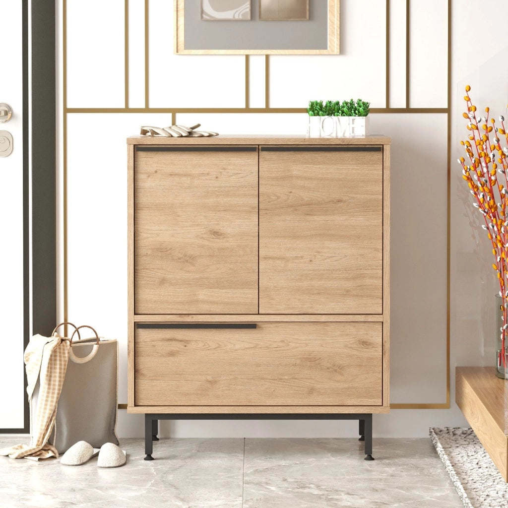 Madia Rive, Credenza 3 Ripiani, 75x36x90h cm Marrone Rovere