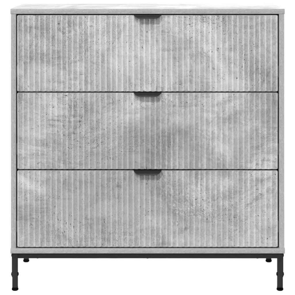 Credenza Grigio cemento 79,5 x 33 x 82 cm Legno multistrato 883437