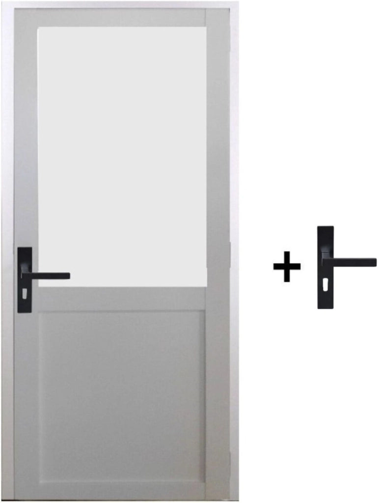 Blocco Porta Athena BIANCO H204 x L73 Dimensioni Tavolo Spingendo Destra + Maniglia