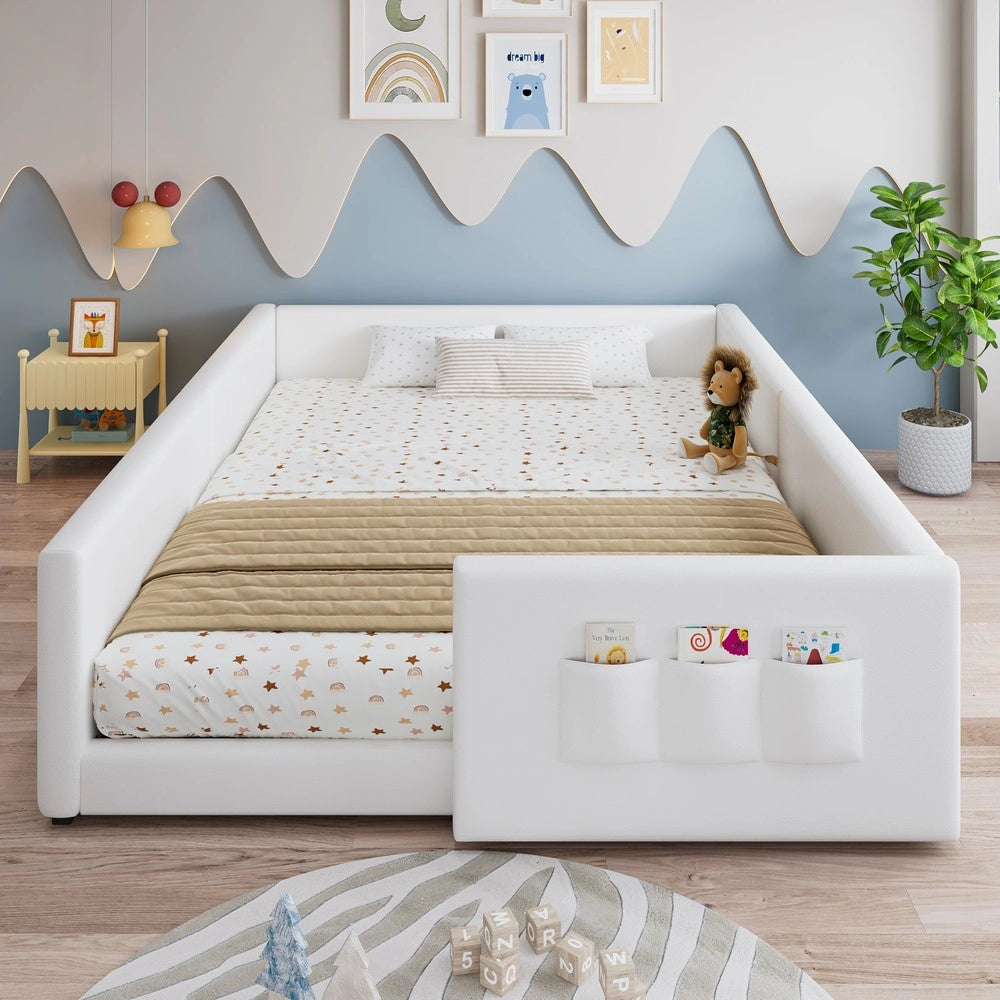 Letto Imbottito Singolo Contenitore ¨C Xylo ¨C Bianco 140x200 PU Legno