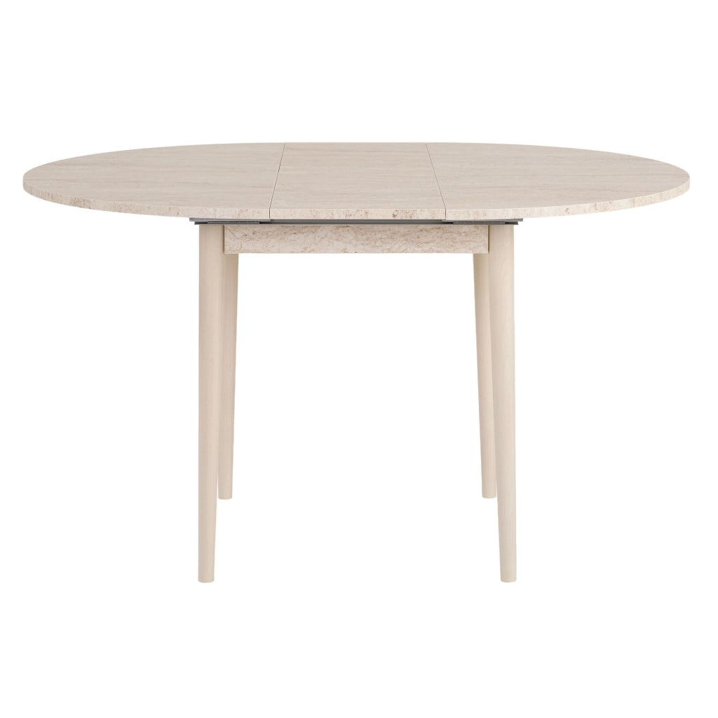 Tavolo da pranzo allungabile in legno "Viona" 100 x 100 x 75 cm - Travertino