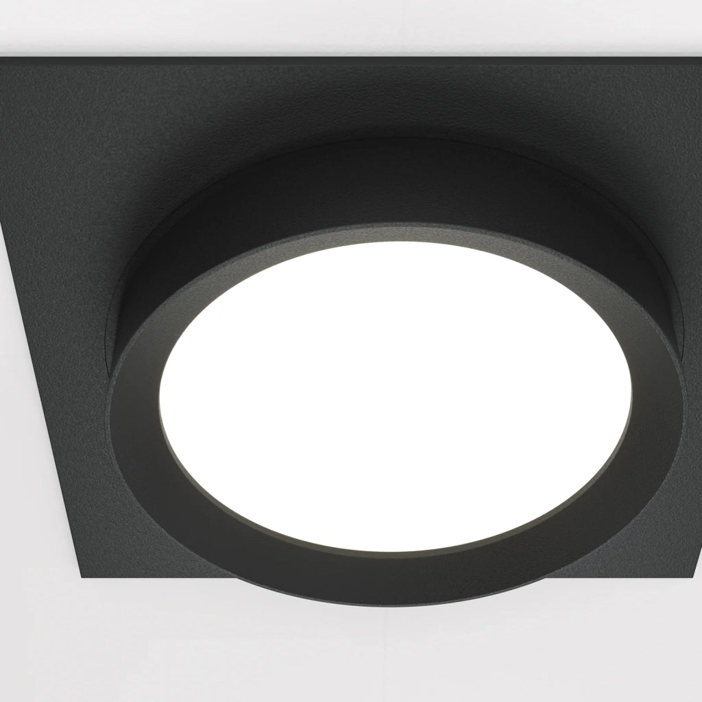 Maytoni Lampada da Incasso Hoop 1 luce GX53 nero metallo alluminio
