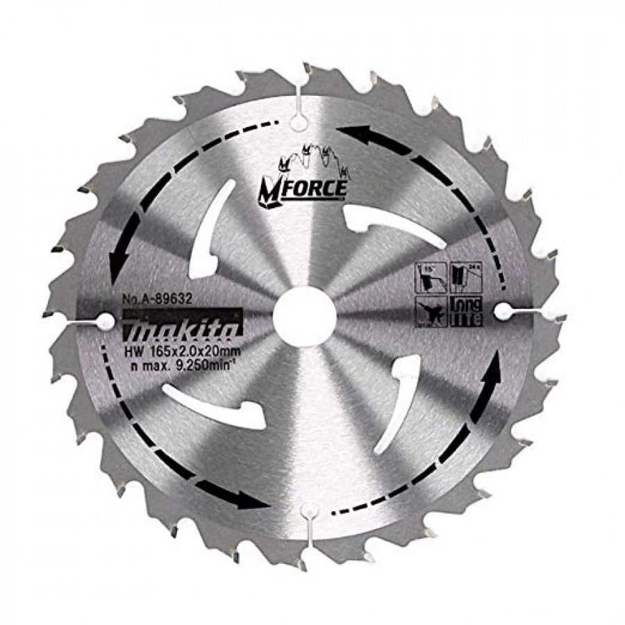 Lama taglio legno per sega circolare/affondamento Makita D.165mm foro 20mm - A89632