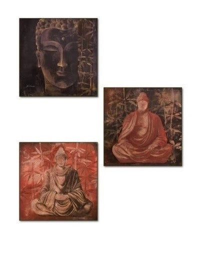 Quadro da Parete tecnica mista buddha 60 x 60 x 4 cm 3 Modelli