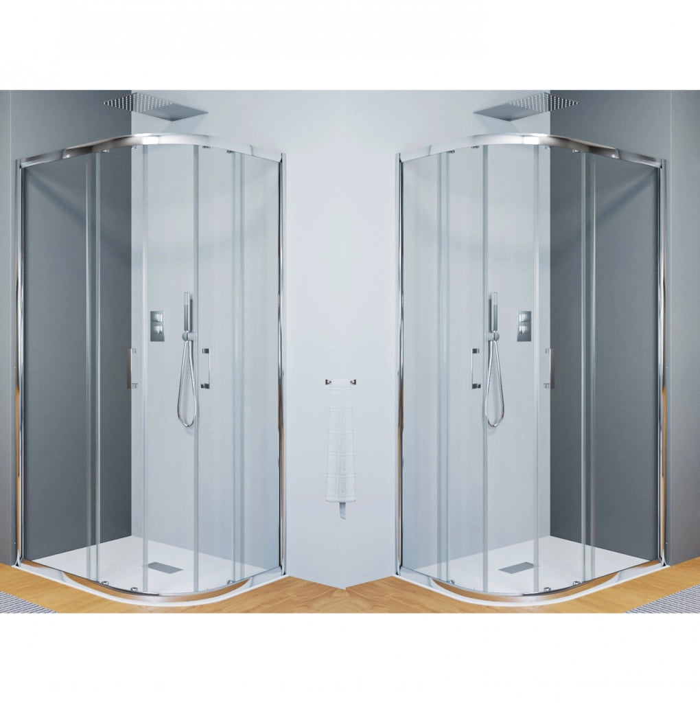 Box doccia semicircolare scorrevole 70x90 , trasparente 6mm h195 cm Netana