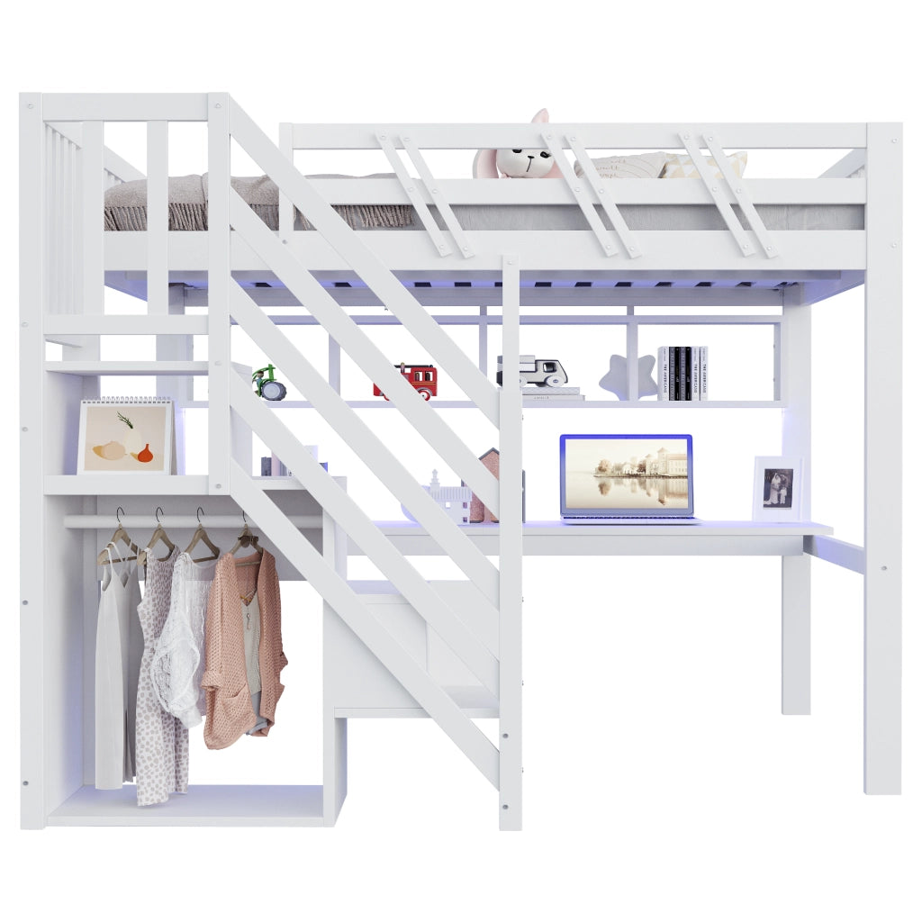 letto in legno bianco 193.5 x 205 cm