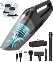 Aspiratore di polvere - Aspiratore di polvere - Aspiratore di polvere - Caricabile via USB - Con lampada LED - 120W - Filtro HEPA - Senza sacchetto - Bagnato e asciutto