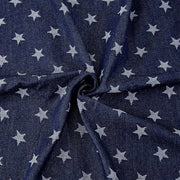 Tessuto Denim Jacquard a Stelle - 1,8 x 1 m - Materiale da Sarto - Progetto di Abbigliamento - Fai da Te Ricamo - 0,8 mm Spessore - Tessuti