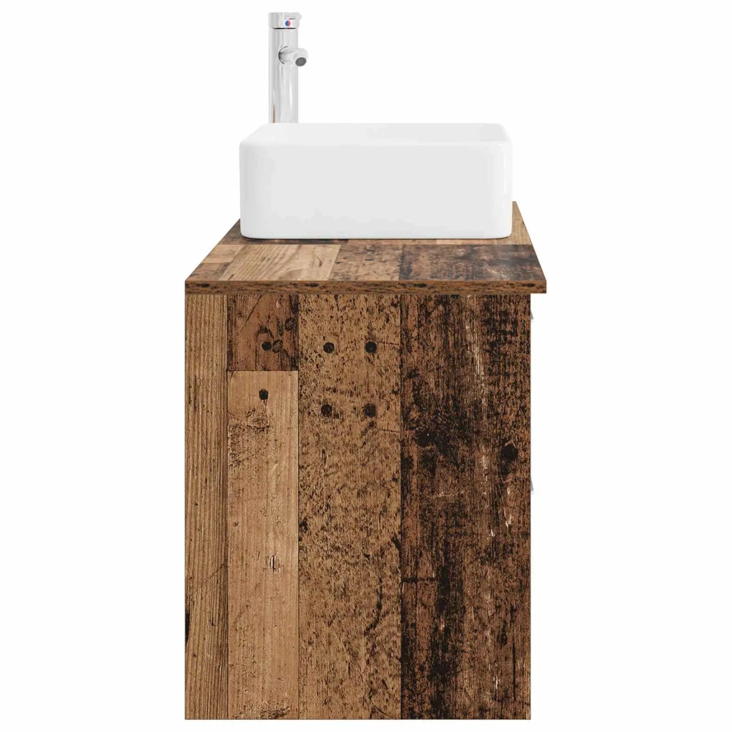 Set di mobili per il bagno 2 pz Legno antico 3403886