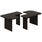 Set di tavolini in legno "Iris" - 90 x 45 x 35 cm - Grigio antracite