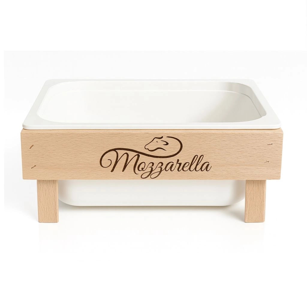 Cassetta Porta Mozzarella in Legno di Faggio 22 x 18 x 9 cm