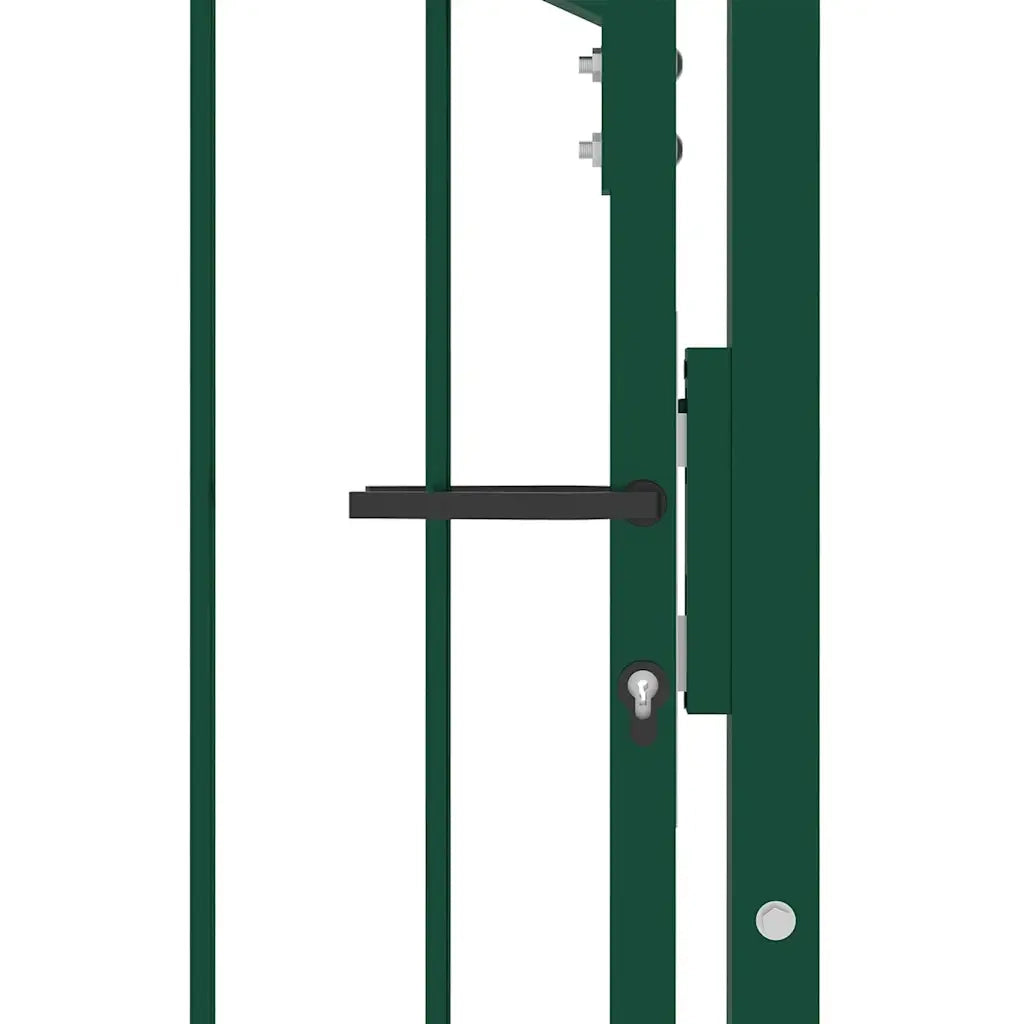 Cancello per recinzione Emmen con punte in acciaio 104x109,5 cm verde 146394