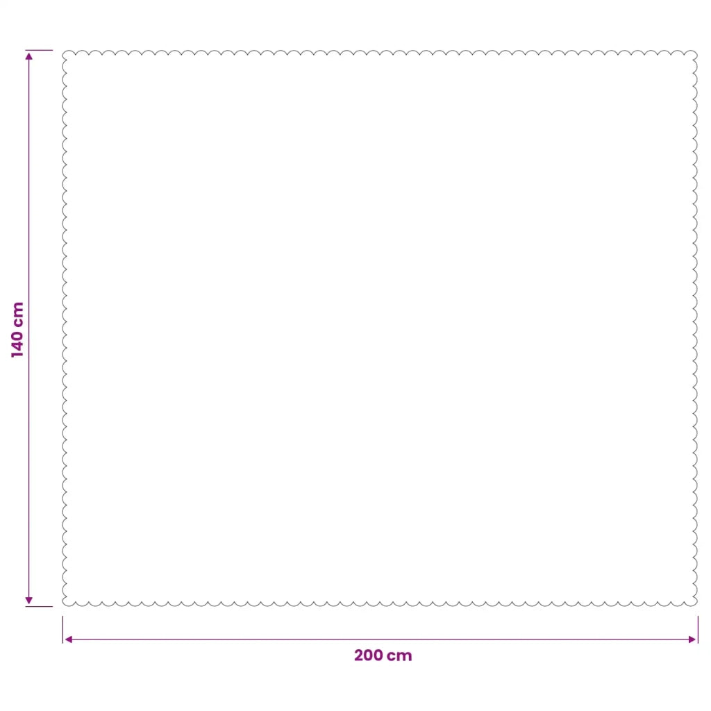 Tovaglia da Tavolo Rettangolare Beige 140 x 200 cm 42040110
