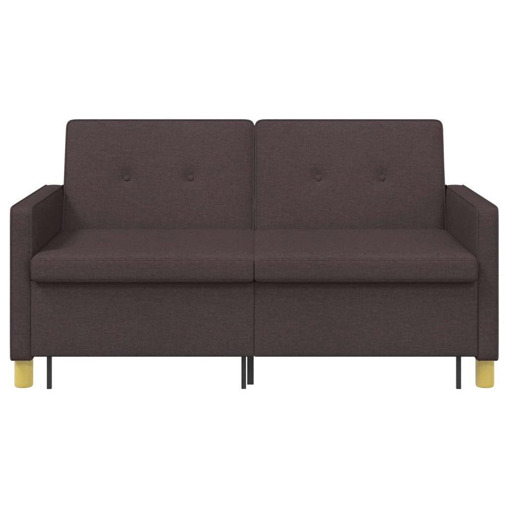 Divano Letto Estraibile Marrone Scuro Tessuto 42033342