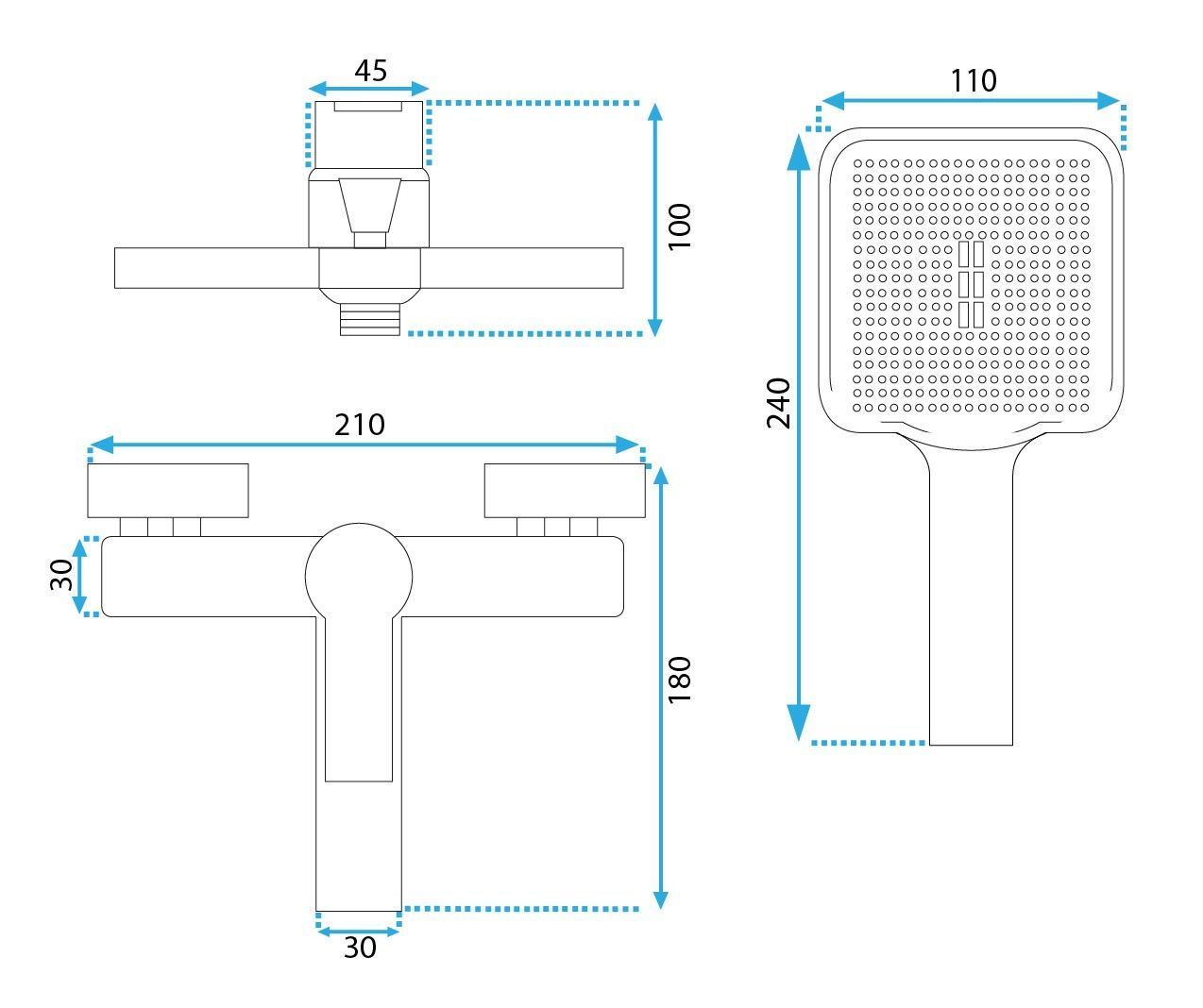 Rubinetto Da Vasca Rea Argus Copper Brush
