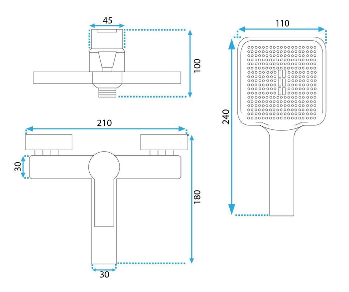 Rubinetto Da Vasca Rea Argus Copper Brush