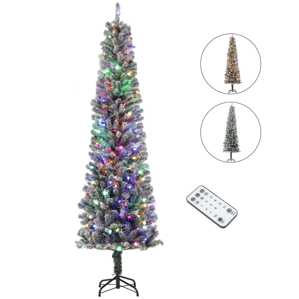 Albero di Natale Artificiale ¨C zephmum ¨C Verde 225 cm con Luci LED