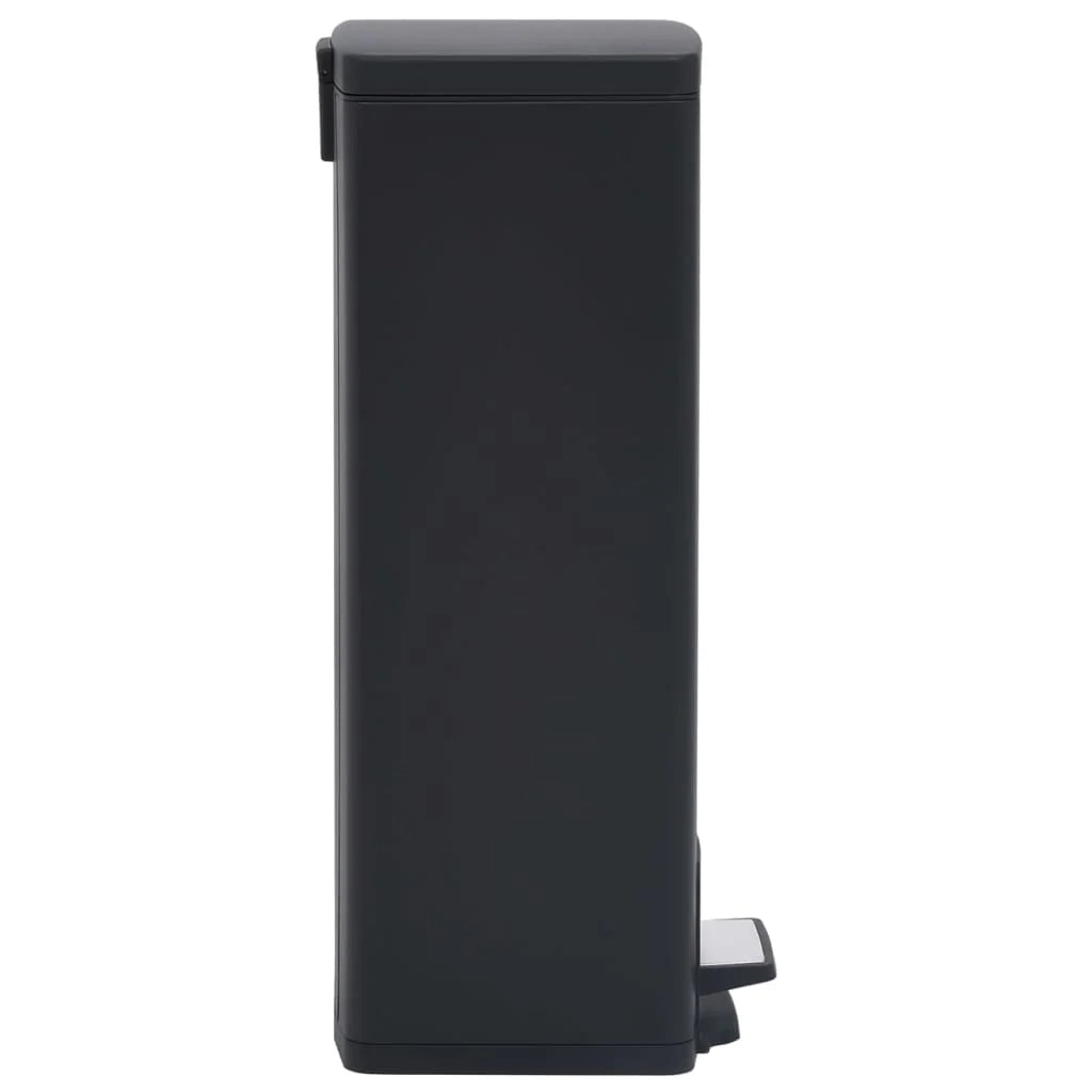 Pattumiera a pedale anti-impronta in acciaio inox da 30 litri nera 02_0006099