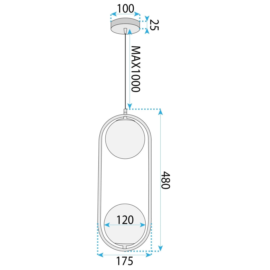 Lampada G134-2cp Gold