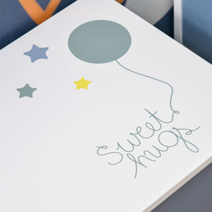 Cassapanca Baule Portagiochi 55x34x35,5 cm IN MDF Blu