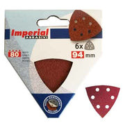 FOGLIO ABRASIVO VELCRATO A DELTA Grana 80 - 6 pezzi - IMPERIAL ABRASIVI