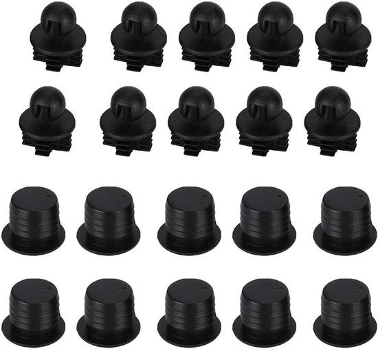 10 paia di Clip di fissaggio per griglia parlante in plastica - Copertura reticolo per griglia parlante - Clip di fissaggio per pulsante a spinta