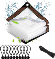Zeildoek acqua resistente trasparente, zeildoek acqua resistente trasparente PVC con occhi, zeildoek trasparente con occhi, zeildoek trasparente con occhi, ombrelloni duraturi, pellicola acqua resistente per giardino