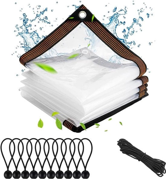 Zeildoek acqua resistente trasparente, zeildoek acqua resistente trasparente PVC con occhi, zeildoek trasparente con occhi, zeildoek trasparente con occhi, ombrelloni duraturi, pellicola acqua resistente per giardino