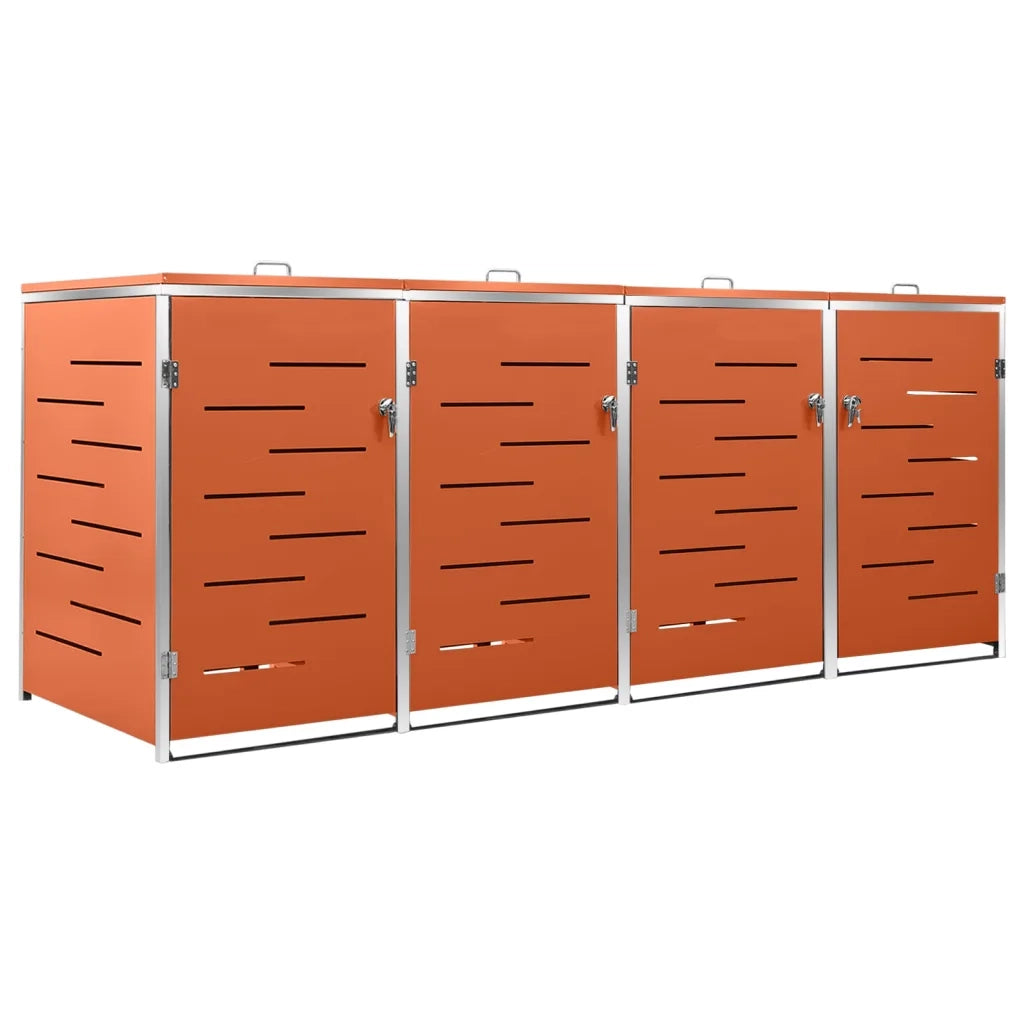 Copribidone per Spazzatura Singolo 69x77,5x112,5cm Acciaio Inox 149565