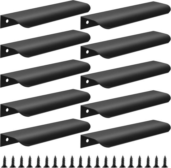10 pezzi - 150*40*17,5 mm - maniglie di cassetti - maniglie di carico - maniglia occultata - maniglia di controllo in lega di alluminio - maniglie per armadi - accessori di mobilio - hardware