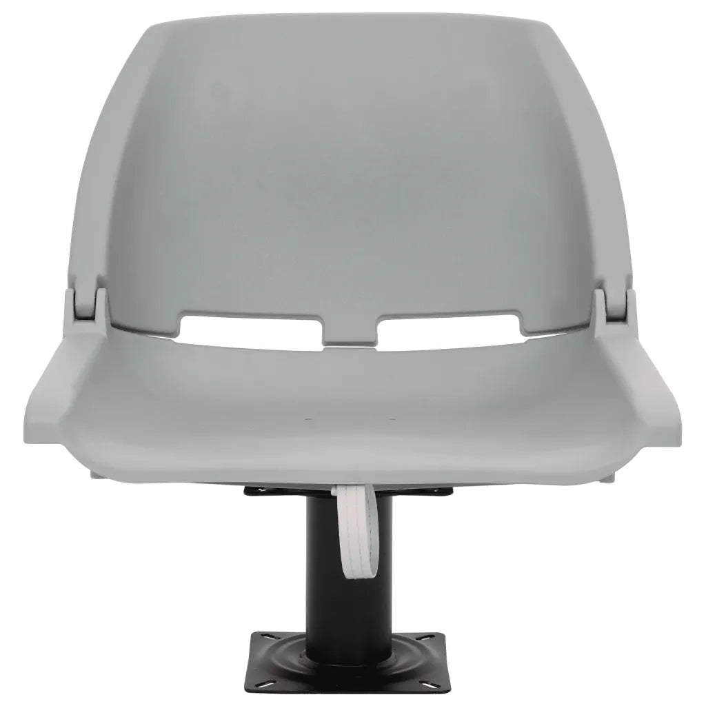 vidaXL Set Sedile Barca Pieghevole 4pz Senza Cuscino Grigio 48x51x41cm