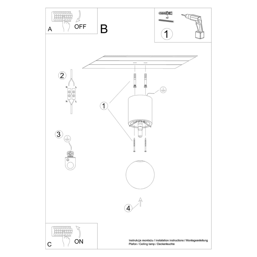 Lampada a soffitto BOOMO 12