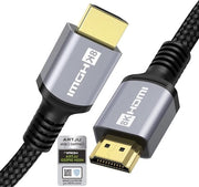 Cavo HDMI 2.1 4K-8K HDR Certificato 75M 48Gbps 10K-30Hz 8K-60Hz 4K-120Hz 2K-240Hz ALLM Freesync Dolby ARC eARC HDR10+ HDCP 2.3 VRR Compatibile con PS5 Xbox Soundbar 8K Reale Fire TV