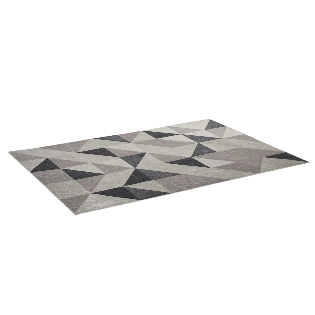 Tappeto Moderno in Velluto ¨C Xylo ¨C Geometrico Grigio 230x160 cm