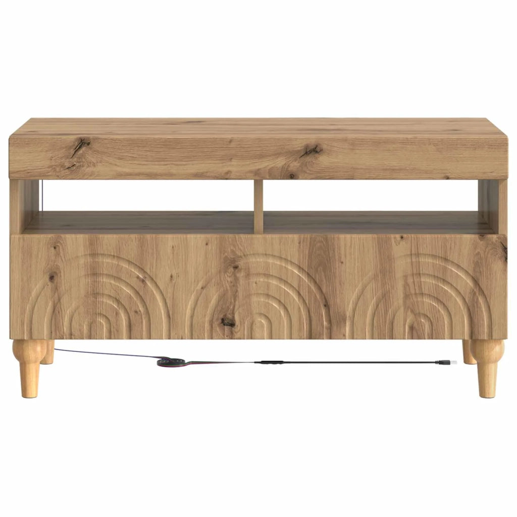 Mobile TV LED Rovere Artigianale Legno ingegnerizzato 896344