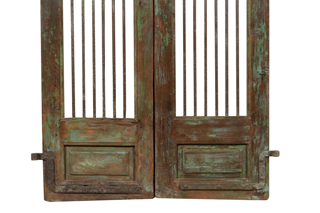 Biscottini Porta portone in legno massello e ferro da interno o da esterno vecchia e antica medievale