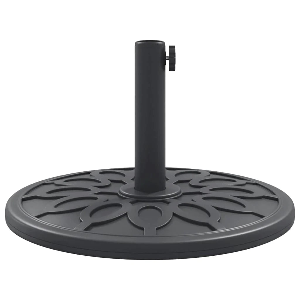 Base per ombrellone rotonda 45 x 31,5 cm 12 kg design elegante giardino terrazza in PE nero 02_0056645