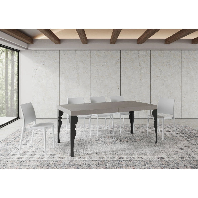 Tavolo allungabile 200/304x90 cm Paxon telaio Antracite - Cashmere